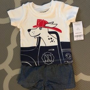 Newborn Shorts and Shirt Outfit NWT